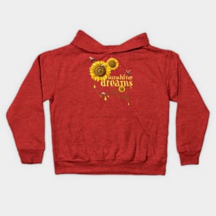 BEE ON A SUNFLOWER SUNSHINE DREAMS Kids Hoodie